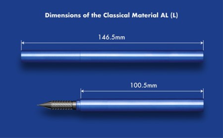 筆記具　金属つけペン ペン軸 クラシカルマテリアルAL-L（ロングサイズ）ペン先0.8mm付き イエローグリーン