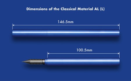 筆記具　金属つけペン ペン軸 クラシカルマテリアルAL-L（ロングサイズ）ペン先0.5mm付き ピンク