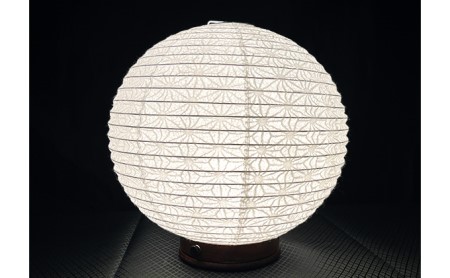 美濃和紙ランプスタンド「てまり」 インテリア 照明 和室 灯り 丈夫 職人技 麻の葉 柄 手漉落水紙 白色 うす美濃紙 提灯 二重張製法 和テイスト 