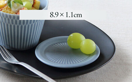 【美濃焼】 さざなみ 8.5猪口カップ 200cc × 小皿 3色6点セット 瑞浪市 / JS企画 / 小田陶器 食器 プレート コップ [AZAZ092]