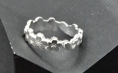 シルバーリング さくら 大 瑞浪市 / ATP シルバー アクセサリー ハンドメイド [AZAH006]