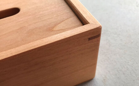 ティッシュボックス チェリー / ティッシュボックス ティッシュ箱 ティッシュケース ウォールナット インテリア 雑貨 木製 / 瑞浪市 / Factory Kakamu インテリア 雑貨 木製 [AZBZ004]