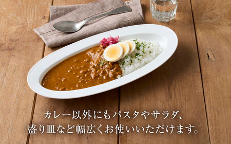 【美濃焼】 miyama.のカレーのうつわ いつものカレー皿 白磁 瑞浪市 / ミヤマプランニング 食器 皿 プレート [AZCM056]