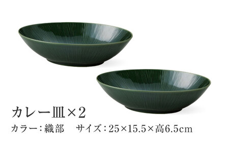 【美濃焼】 miyama.のカレーとパスタのうつわ クリース 織部 2個 [AZCM053] 食器 皿 プレート