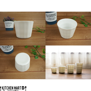 【美濃焼】 フリル フリーカップ 4個セット ホワイト 瑞浪市 / JS企画 小田陶器 セット 食器 コップ カップ [AZAZ243]