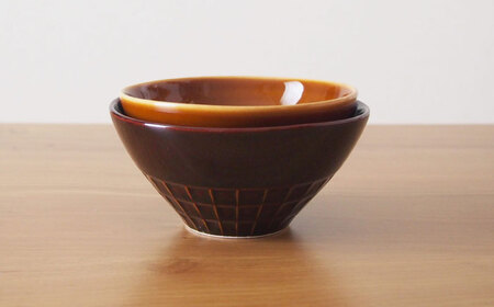 【美濃焼】 miyama. ごはん茶碗 M・L はしおき付 ブラウン 瑞浪市 / ミヤマプランニング 食器 茶碗 箸置き [AZCM068]