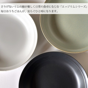 【美濃焼】 カレー皿 22cm / プレート 深皿 1枚 黒マット 瑞浪市 / 窯元ロングアイランド おしゃれ 食器 シンプル レンジ対応 食洗機対応[AZCU169]