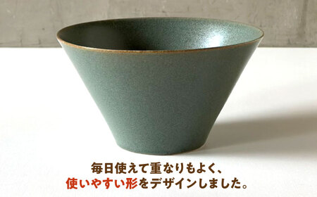 【美濃焼】 どんぶり 16cm / 鉢 オリーブグリーンマット 瑞浪市 / 窯元ロングアイランド おしゃれ 食器 シンプル 食洗機対応 レンジ対応[AZCU181]