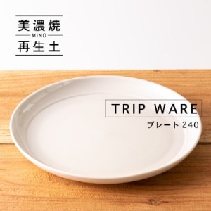 【美濃焼・tripware】グッドデザイン賞受賞 プレート240　1枚　白釉【1262022】