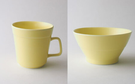 【美濃焼】　新生活のはじまりに miyama. スターターセット 3点 イエローマット 瑞浪市 / ミヤマプランニング 食器 プレート マグ ボウル [AZCM025]