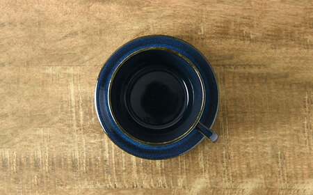 【美濃焼】 北欧ブルー コーヒーカップ＆ソーサー 1セット 3516162 瑞浪市 / やまに 食器 皿 陶磁器 [AZCR011]