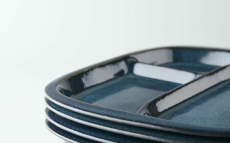 【美濃焼】 北欧ブルー ランチプレート 2点セット 35193655 瑞浪市 / やまに 食器 皿 陶磁器 [AZCR010]