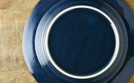 【美濃焼】 北欧ブルー 23cm カレー・パスタ皿 1点 35190188 瑞浪市 / やまに 食器 皿 陶磁器 [AZCR013]