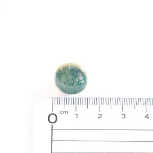 【美濃焼】緑むらタイルイヤリング(直径15mm)【1396156】