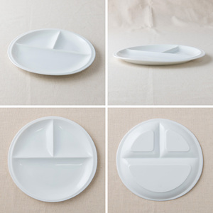 【美濃焼】 ランチプレート titto 丸 白 2枚セット 瑞浪市 / JS企画 / 小田陶器 食器 プレート 仕切り皿 おしゃれ [AZAZ013]