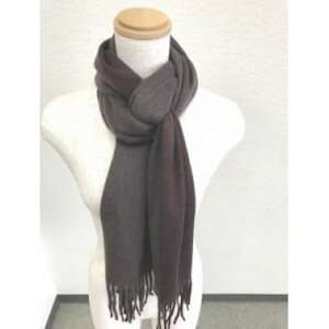 リバーシブル風　カシミヤ・ウール　マフラー(ボルドー)_装飾品・工芸品 マフラー・手袋 服飾小物 _【1491187】