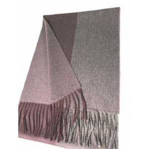 リバーシブル風　カシミヤ・ウール　マフラー(ボルドー)_装飾品・工芸品 マフラー・手袋 服飾小物 _【1491187】