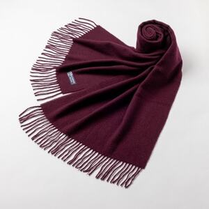 【B1-4】大判 カシミヤ100% マフラー(ボルドー)_装飾品・工芸品 マフラー・手袋 服飾小物 _【1491196】