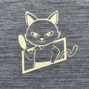 JTTA公認　卓球ユニフォーム【男女兼用(ドライ):Mサイズ】ねこ　チャコール_装飾品・工芸品  洋服 _【1511471】