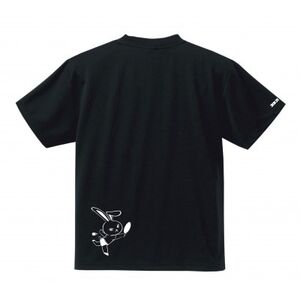 JTTA公認　卓球ユニフォーム【男女兼用(ドライ):Mサイズ】うさぎ　ブラック_装飾品・工芸品  洋服 _【1511042】