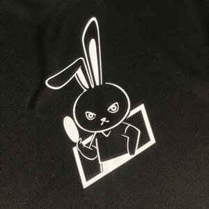 JTTA公認　卓球ユニフォーム【男女兼用(ドライ):Mサイズ】うさぎ　ブラック_装飾品・工芸品  洋服 _【1511042】