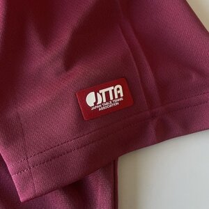 JTTA公認　卓球ユニフォーム【男女兼用(ドライ):Mサイズ】ねこ　バーガンディー_装飾品・工芸品  洋服 _【1514443】