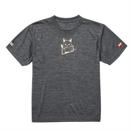 JTTA公認　卓球ユニフォーム【男女兼用(ドライ):150サイズ】ねこ　チャコール_装飾品・工芸品  洋服 _【1514470】