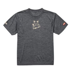 JTTA公認　卓球ユニフォーム【男女兼用(ドライ):160サイズ】ねこ　チャコール_装飾品・工芸品  洋服 _【1514472】