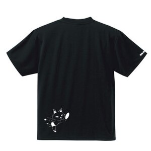 JTTA公認　卓球ユニフォーム【男女兼用(ドライ):XLサイズ】ねこ　ブラック_装飾品・工芸品  洋服 _【1515861】