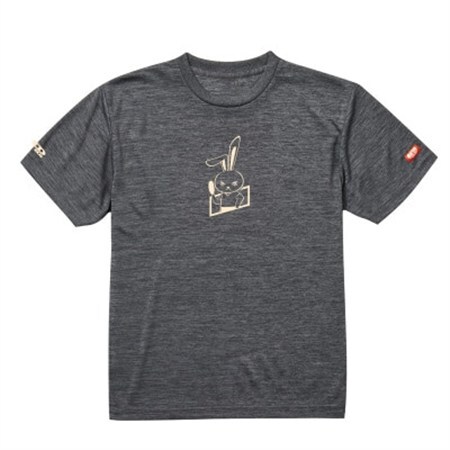 JTTA公認　卓球ユニフォーム【男女兼用(ドライ):XXLサイズ】うさぎ　チャコール_装飾品・工芸品  洋服 _【1515874】