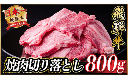 飛騨牛 焼肉切り落とし 約800g(約400g×2)タレ付き 訳あり【冷蔵便】A4～A5等級黒毛和牛_肉 焼肉 牛肉 やきにく ヤキニク バーベキュー_【配送不可地域：離島】【1543571】