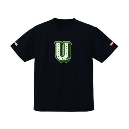 JTTA公認　卓球ユニフォーム【男女兼用(ドライ):XLサイズ】アルファベット　U　ブラック_装飾品・工芸品  洋服 _【1589259】