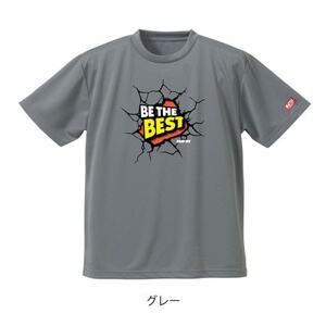 JTTA公認　卓球ユニフォーム【男女兼用(ドライ):Sサイズ】ビーザベスト　グレー【1659024】