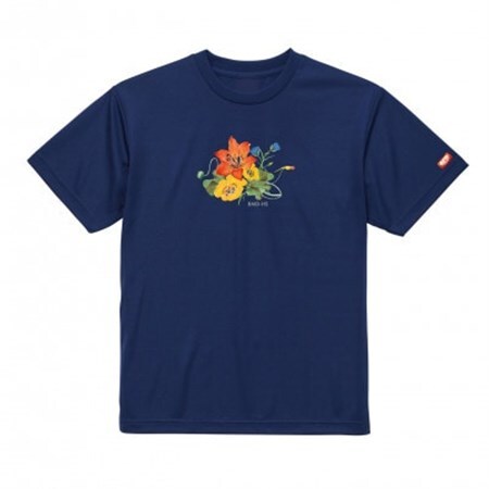 JTTA公認　卓球ユニフォーム【男女兼用(ドライ):140サイズ】フラワー　インディゴ【1667850】