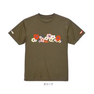 JTTA公認　卓球ユニフォーム【男女兼用(ドライ):Mサイズ】フラワー2　オリーブ【1671258】 10,640円