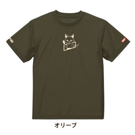 JTTA公認　卓球ユニフォーム【男女兼用(ドライ):XXLサイズ】ねこ　オリーブ【1673456】