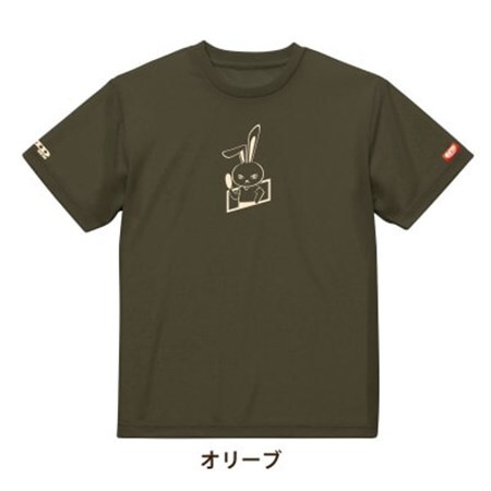 JTTA公認　卓球ユニフォーム【男女兼用(ドライ):Sサイズ】うさぎ　オリーブ【1673465】