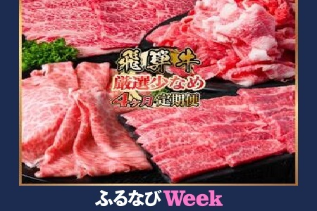 【ふるなびWEEK対象】【毎月定期便】飛騨牛　厳選少なめ定期便　計1.3kg　カルビ・赤身(焼肉・BBQ用)ロース全4回 FN-Limited-PR【配送不可地域：離島】【4075147】