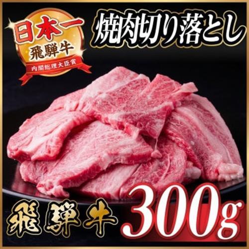飛騨牛 焼肉切り落とし 約300g タレ付き 訳あり【冷蔵便】A4～A5等級 黒毛和牛【配送不可地域：離島】【1721947】