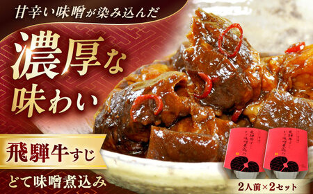 -あふひ 贅の極み- 飛騨牛すじどて味噌煮込み 2人前×2個セット / 恵那市 / テンポイント [AUEU009]