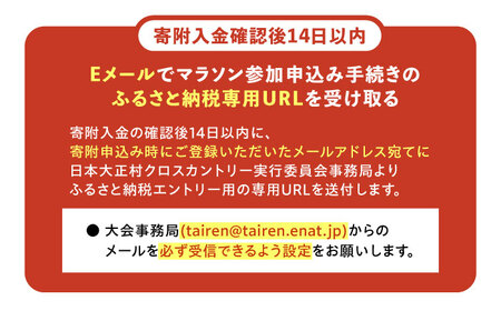 第39回日本大正村クロスカントリー大会出走権（１人分）/ 大正村 クロスカントリー 出走券 / 恵那市 / 日本大正村クロスカントリー大会実行委員会[AUEV001]