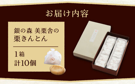 美栗舎の栗きんとん 10個 銀の森[AUBG027]栗きんとん