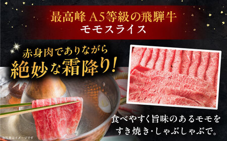 【3回定期便】 飛騨牛 モモスライス A5ランク 500g しゃぶしゃぶ・すき焼き 和牛 国産 霜降り 恵那市 / 岩島屋[AUAJ039]