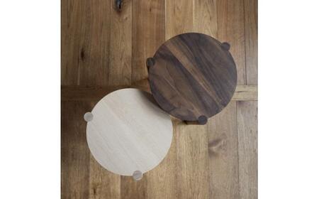【受注生産】Side Table 04［丸］ オーク（ナラ）/soap finish / テーブル サイドテーブル 机 デスク 家具 インテリア 木目調 ナチュラル おしゃれ デザイン ダイニング 寝室 / 恵那市 / ROYAL STAGE[AUEB053]
