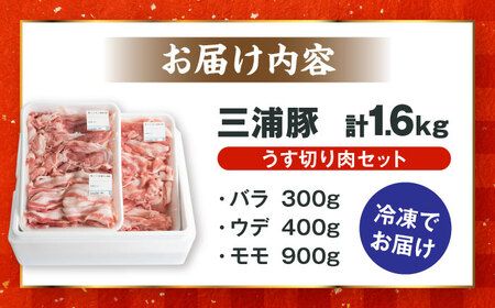 特盛三浦豚 1.6kg 豚肉セット バラ ウデ モモ / 恵那市 / あづま精肉店 [AUDL001]