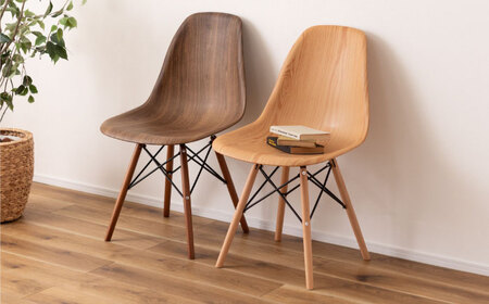 椅子 デザインチェア 木目プリント  ウォルナット 1脚[AUAD052]家具 椅子