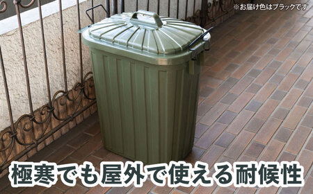 ペールカンのふた付きゴミ箱 60リットル ブラック[AUAD074]