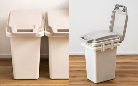 臭いが漏れないゴミ箱 33リットル 2個組[AUAD079]