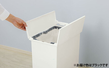 ごみ箱 コンパクト ペダルダストボックス ゴミ箱 20リットル ブラック 1個[AUAD087]
