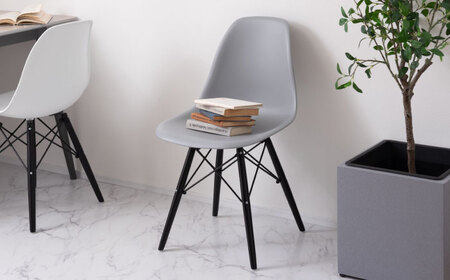 椅子 デザインチェア モノトーン グレー 1脚[AUAD054]ダイニングチェア